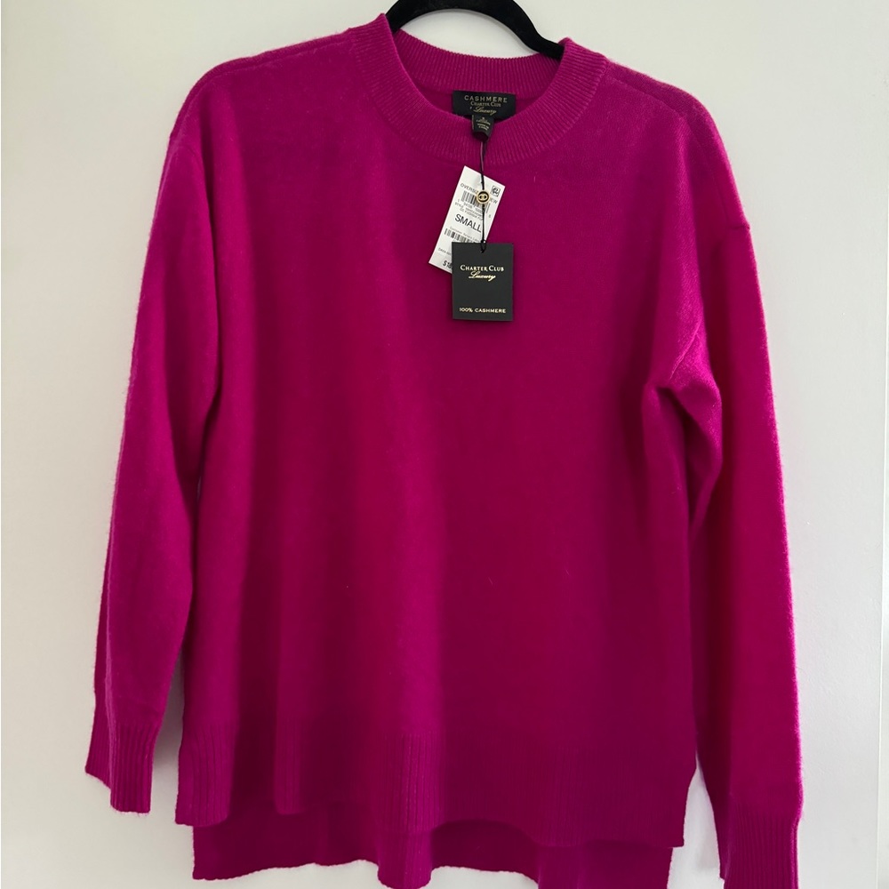 Cashmere Charter Club Pink 100% Cashmere Sweater